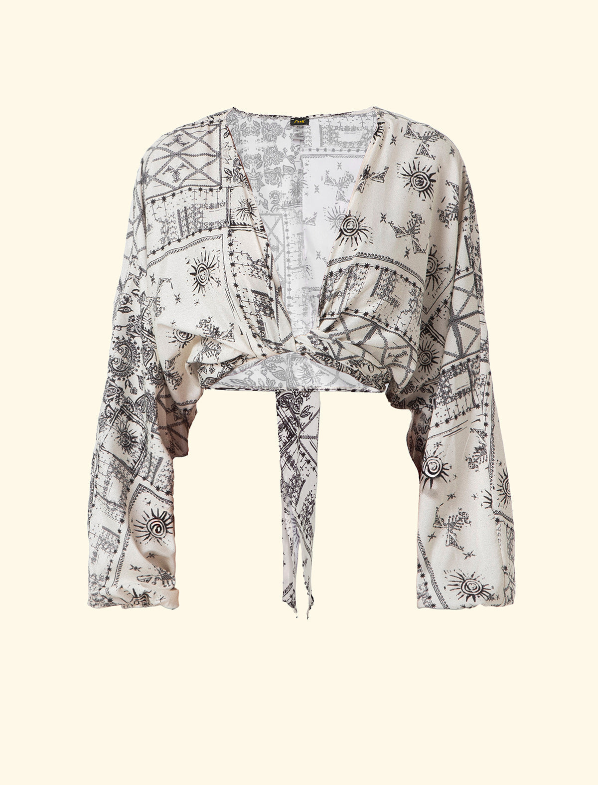 F**K FK26-SW0416X36 crop top manica lunga Fantasia