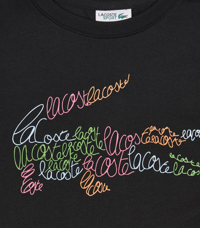 T-Shirt Lacoste bambino nera in cotone – 947832-K96