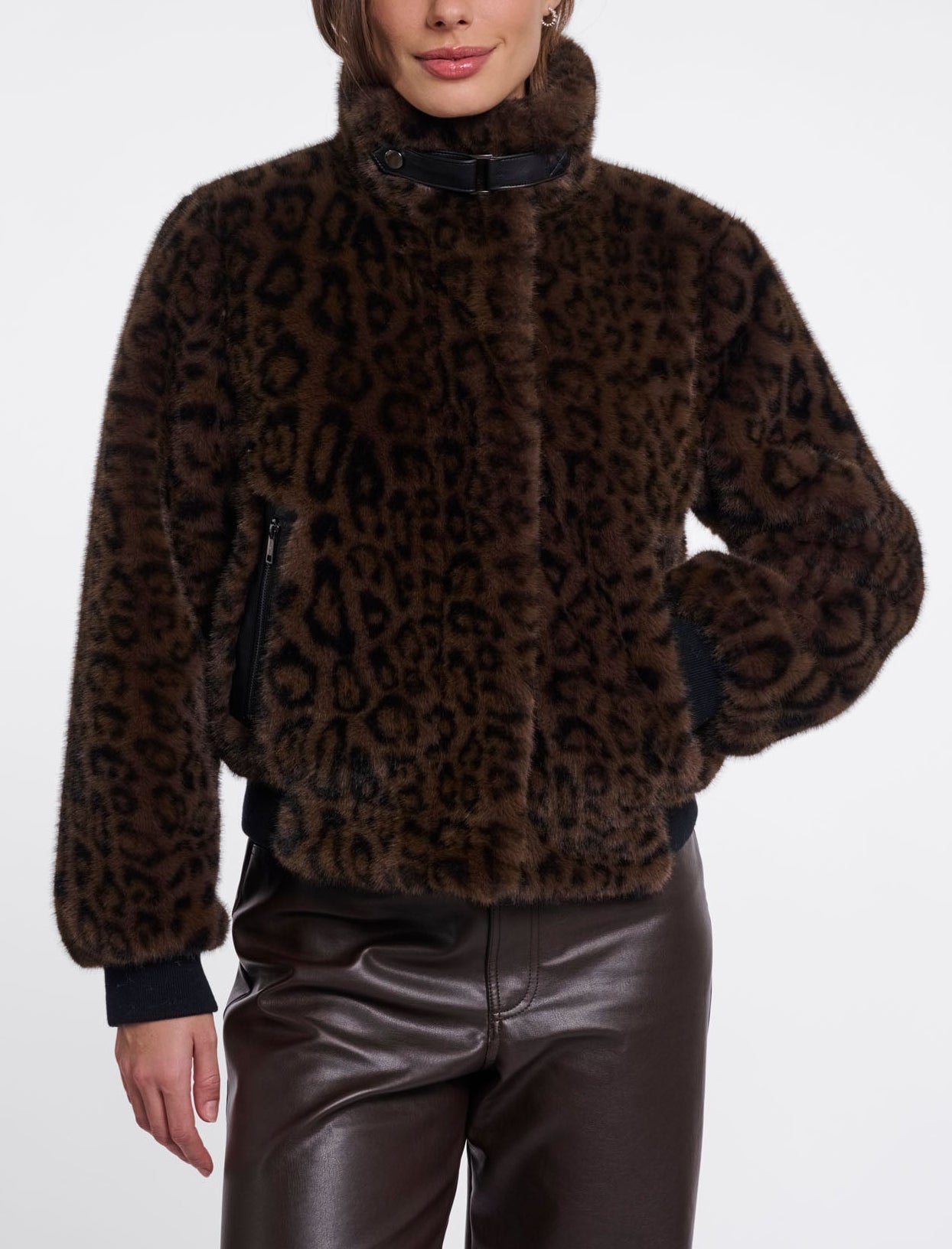 Giacca corta Rino&Pelle Ambra.7012611 Brown Leopard Donna