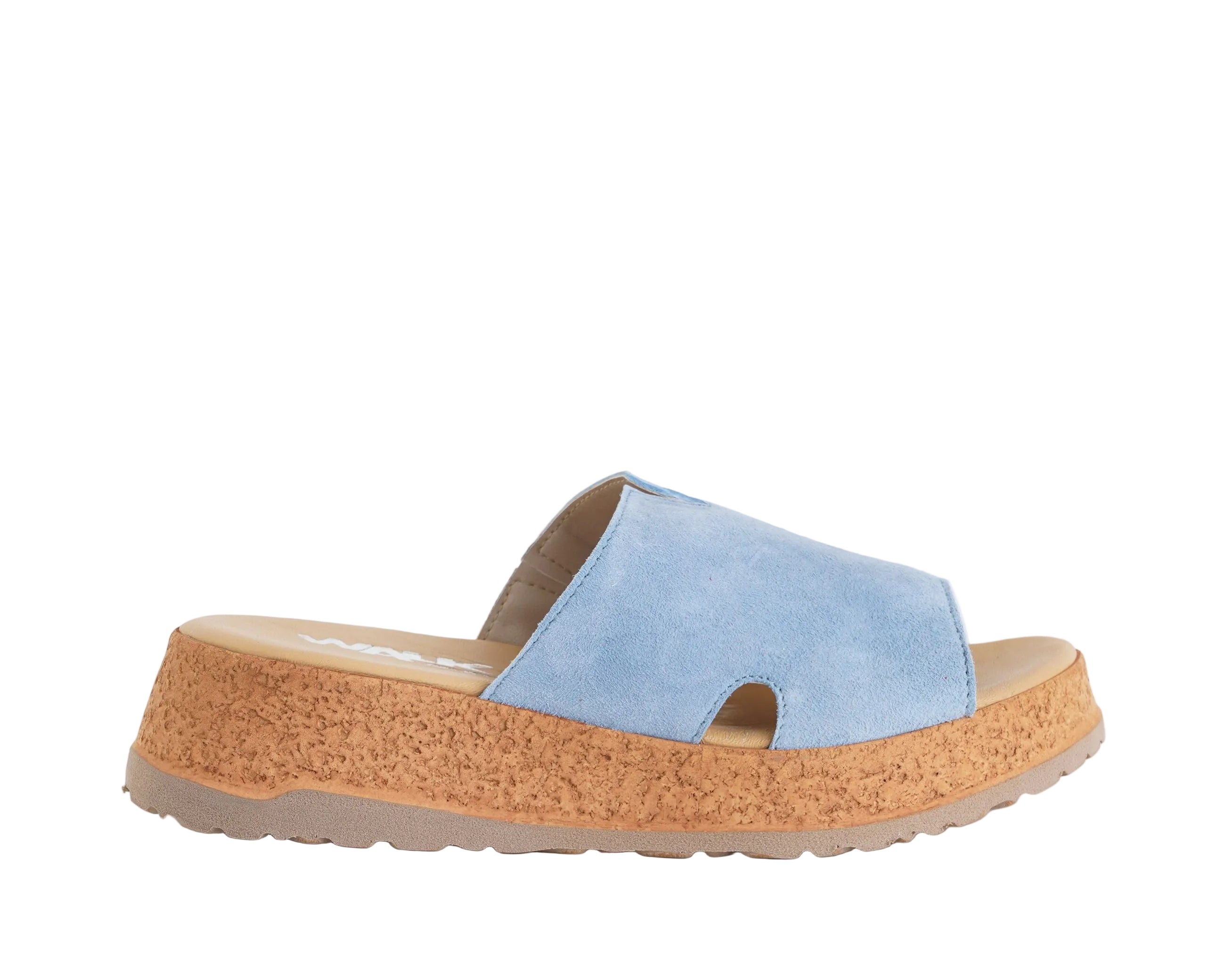 Sandalo Melluso 019288 denim donna - Suede sottopiede in pelle suola gomma tacco 4,5 cm taglie 36-41