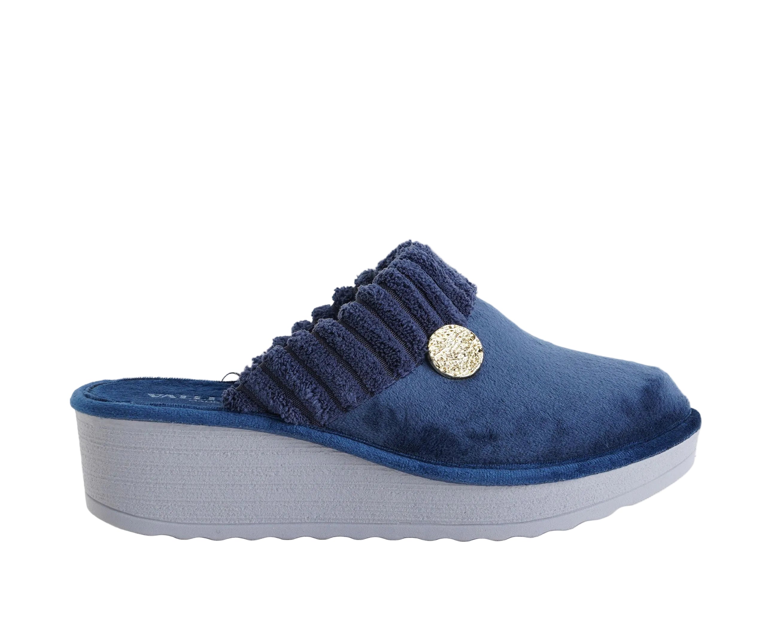 Pantofole Valleverde 55201 Blu Donna