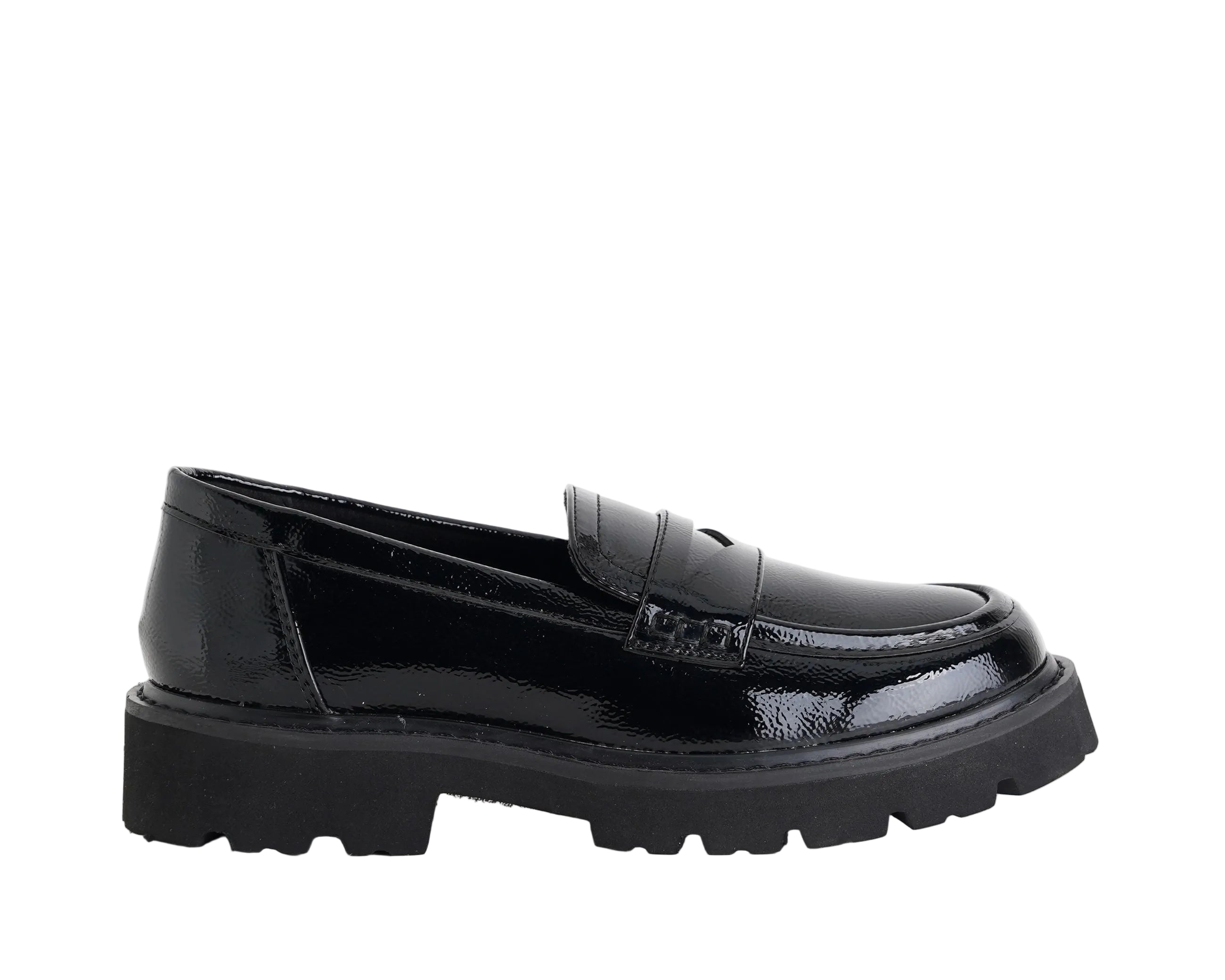 Mocassino in vernice Valleverde 44520B Nero Donna
