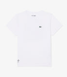 T-shirt Lacoste Tennis x Daniil Medvedev TJ7403 bianco unisex bambino - Ultra Dry, stampa racchetta, taglie 8A-16A