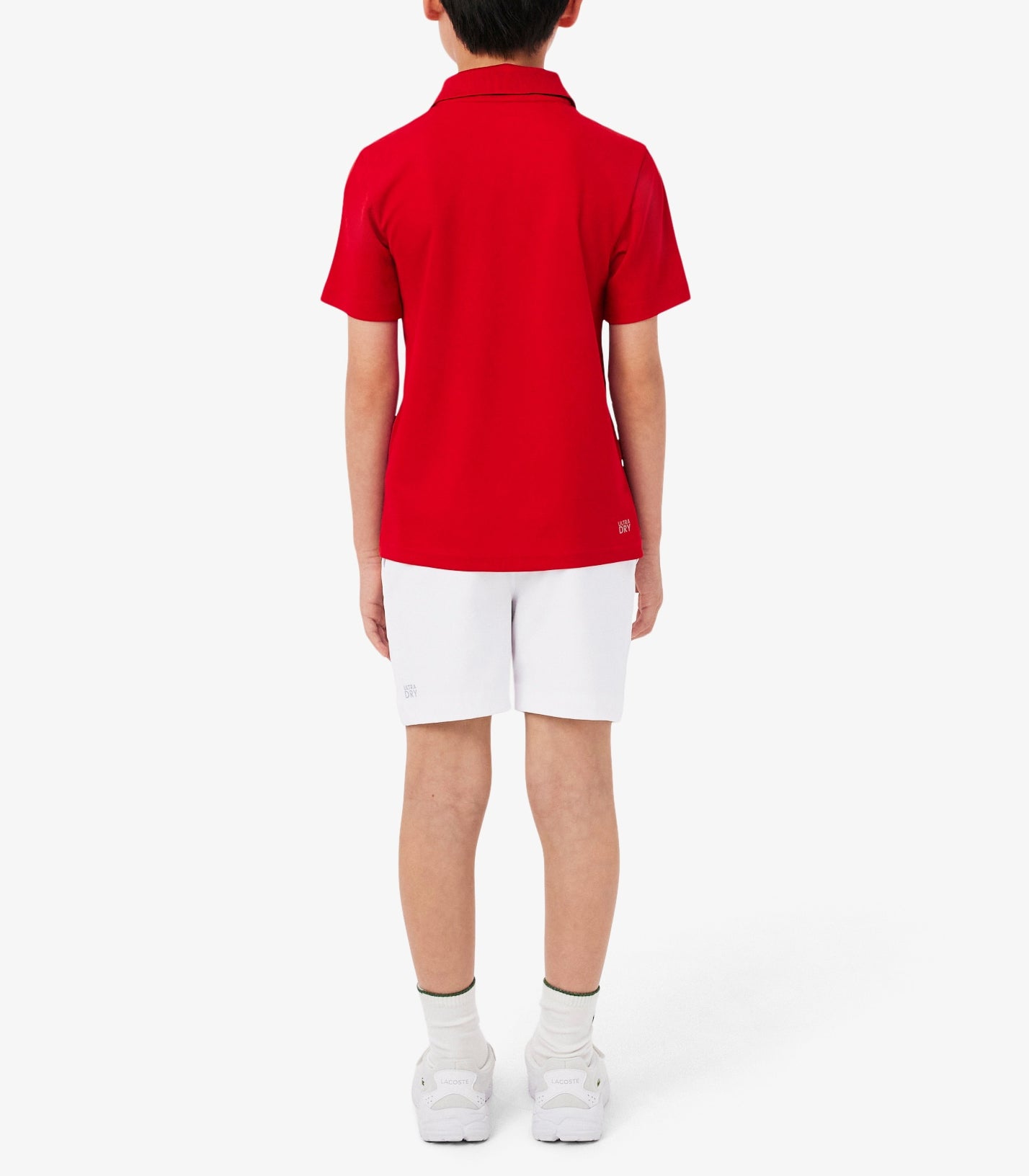 Shorts Lacoste GJ0829 bianco unisex bambino - taffetà a rombi, vita elasticizzata, tasche laterali, taglie 8A-16A