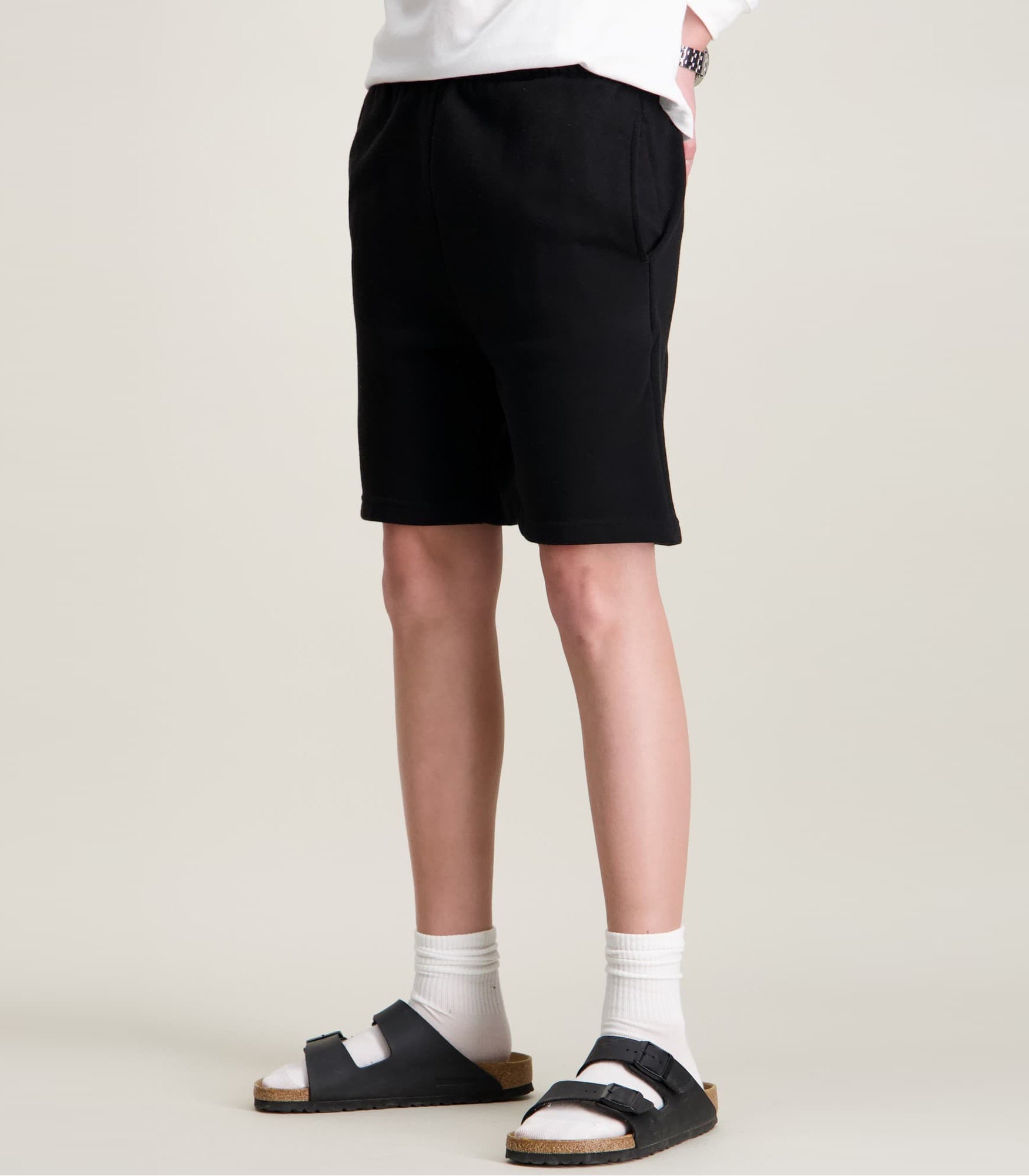 Shorts Lacoste LCB Core French Terry 947447-k96 Nero Unisex bambino