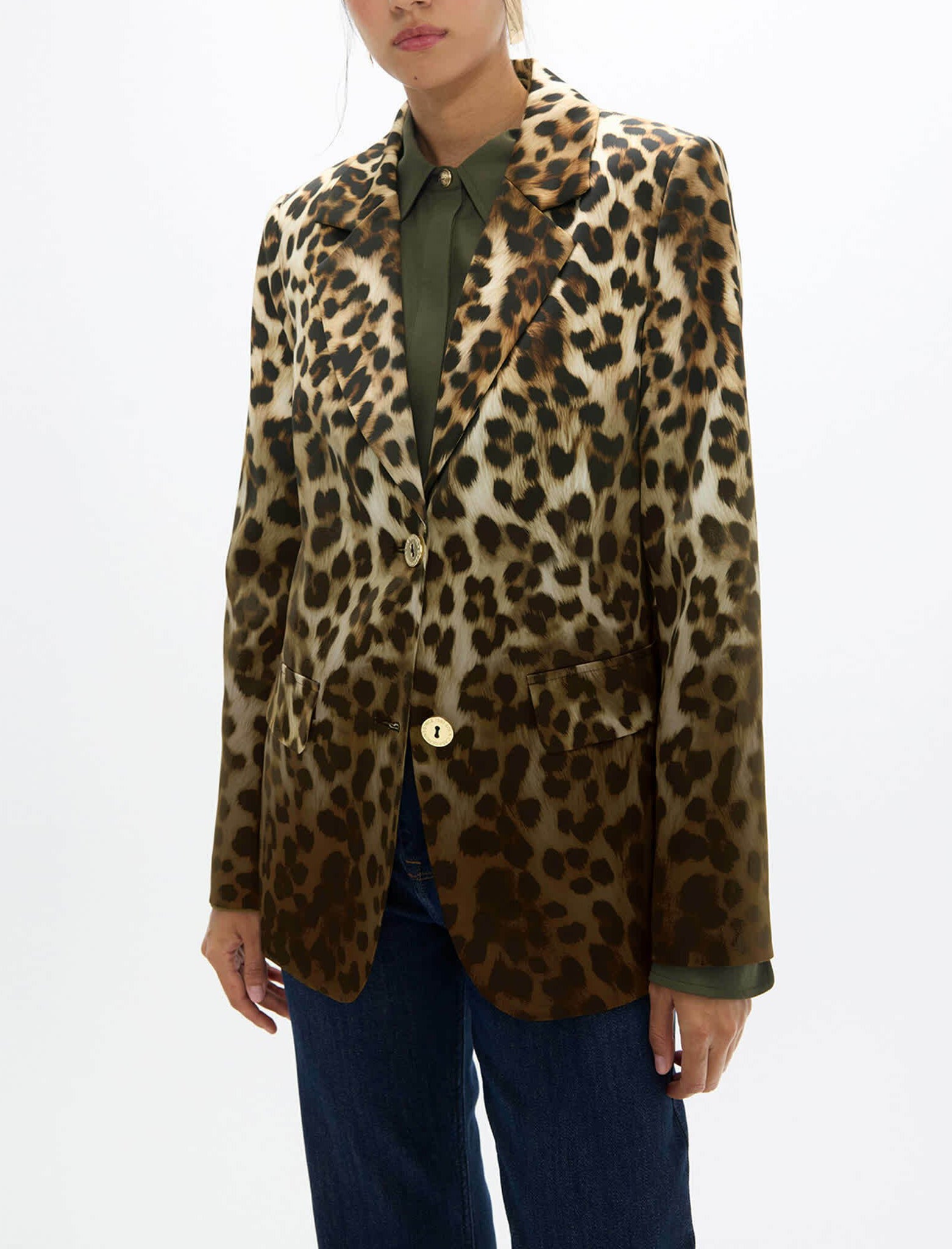 Blazer leopardata Lola Casademunt LF2602020 25Z Brown/Multic. Donna