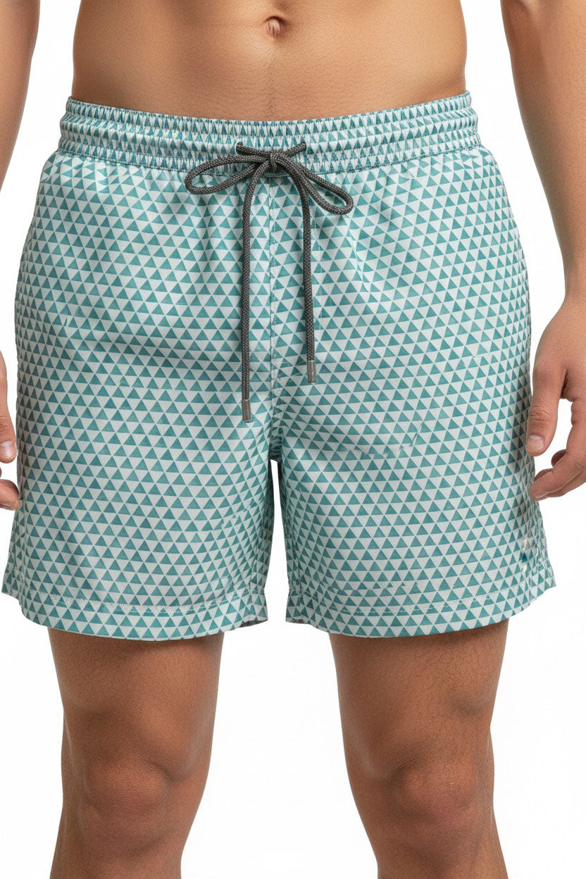 Pantaloncino da bagno Baia 30 Remi CAPRI TR5 Bianco/Turchese Uomo