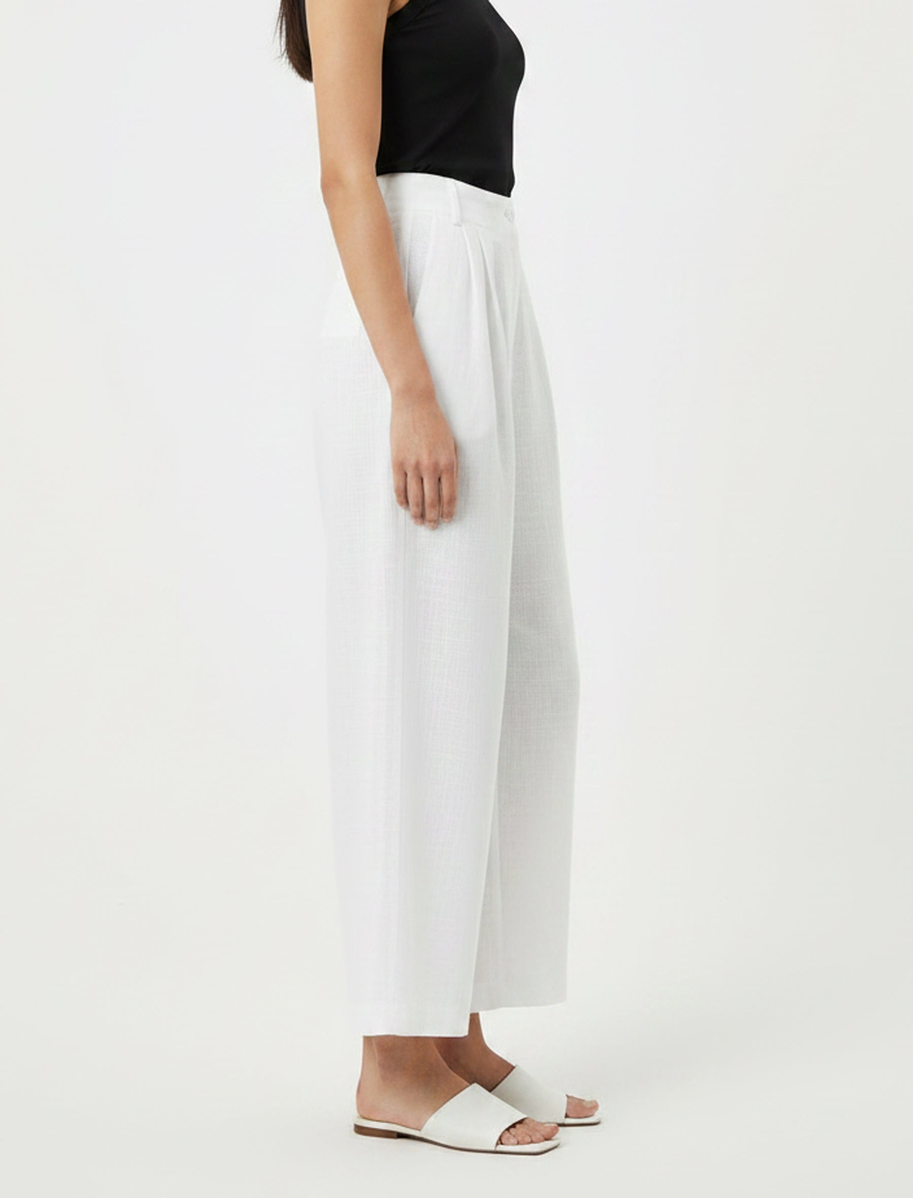 Pantaloni in misto lino Aggel SS64110F Ecru
