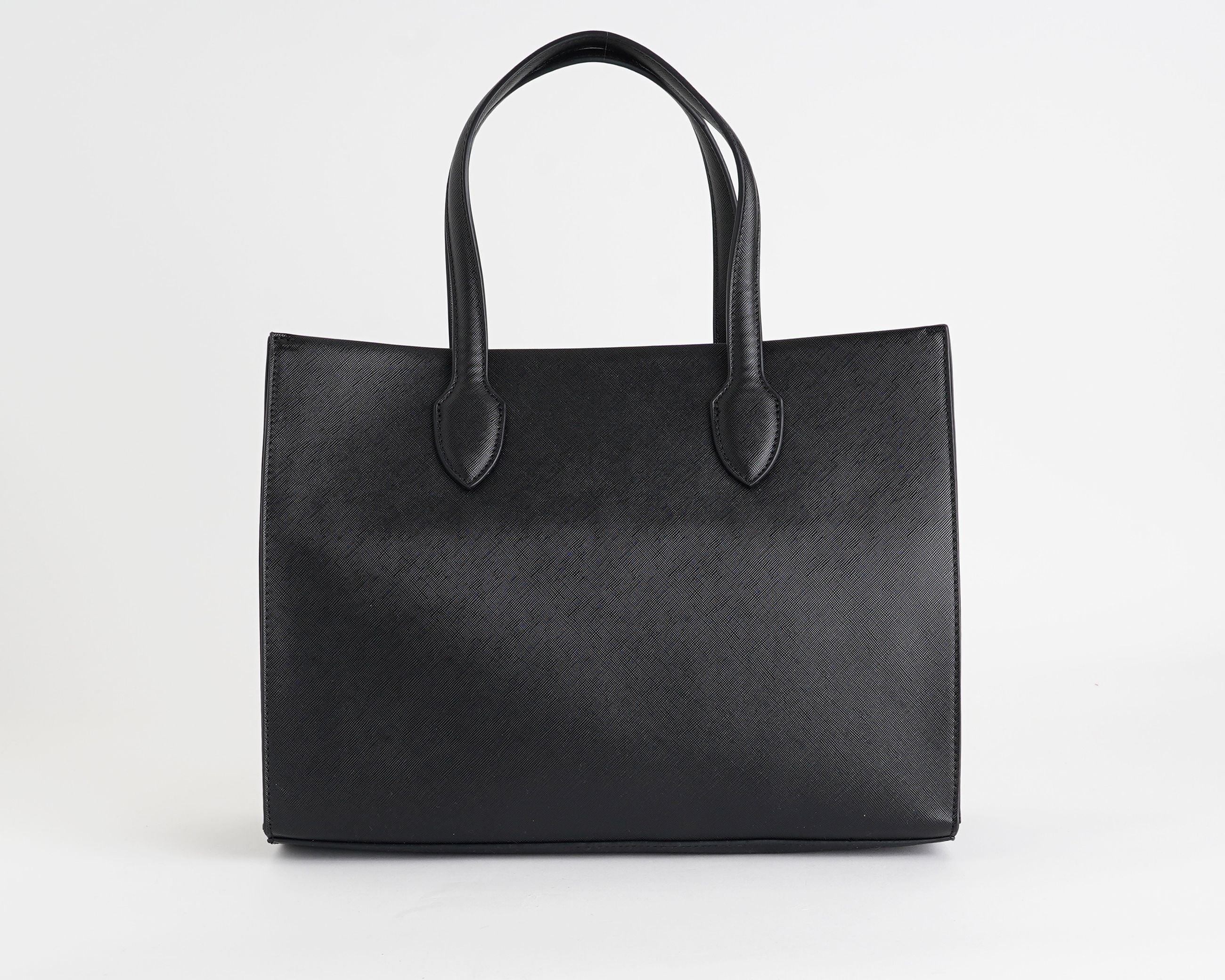 Borsa a spalla Marc Ellis Ceylan MF Donna – vista laterale, profilo H.28×L.36×P.15 cm con tracolla regolabile rimovibile BLACK