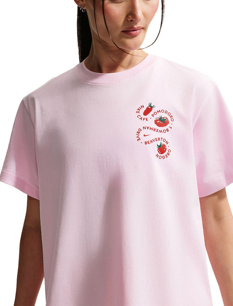 Nike T-Shirt Oversize Sportswear Cafe Tomato IH8036-663 Pink Foam donna