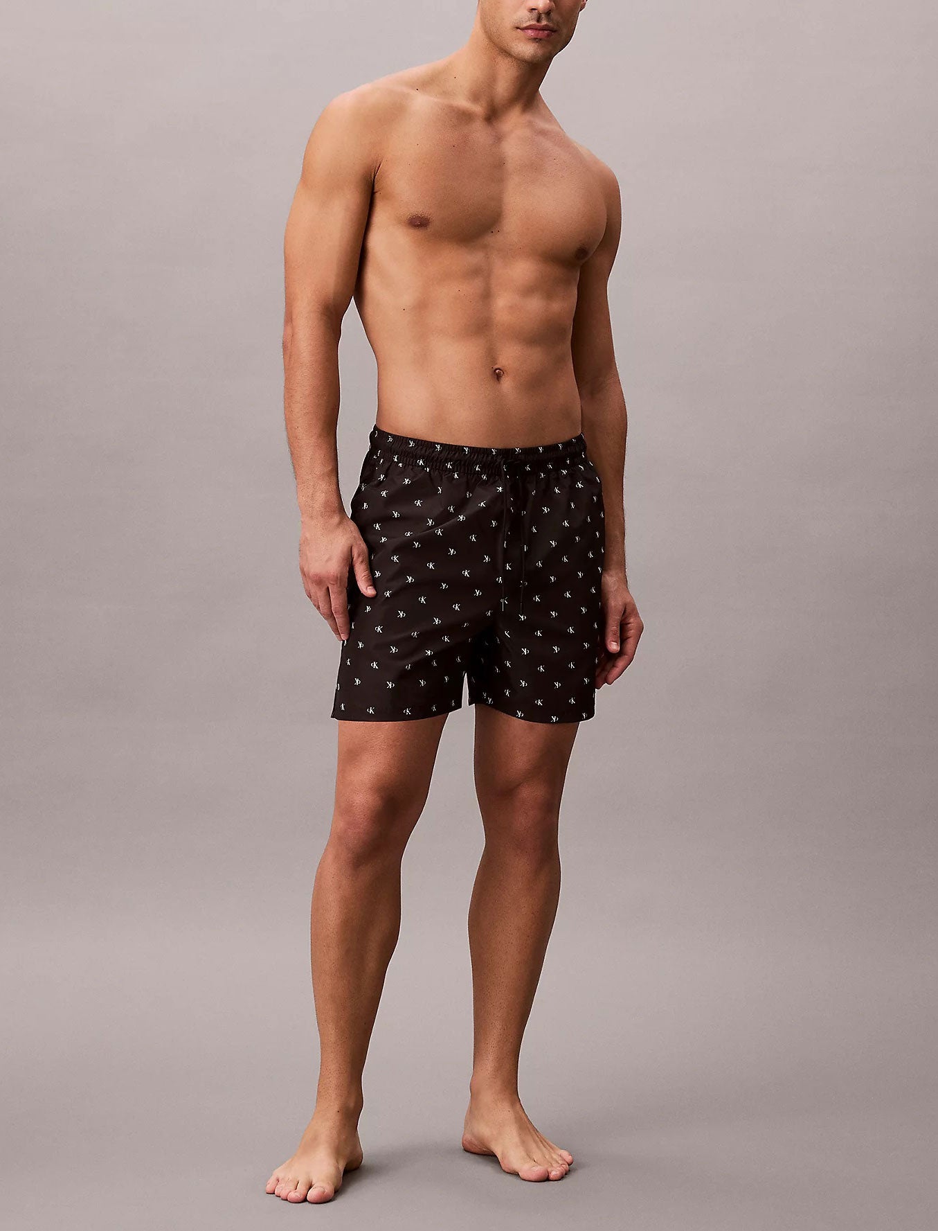Pantaloncini da bagno Calvin Klein Diamond Logo LV00N61027-PCS Black Uomo