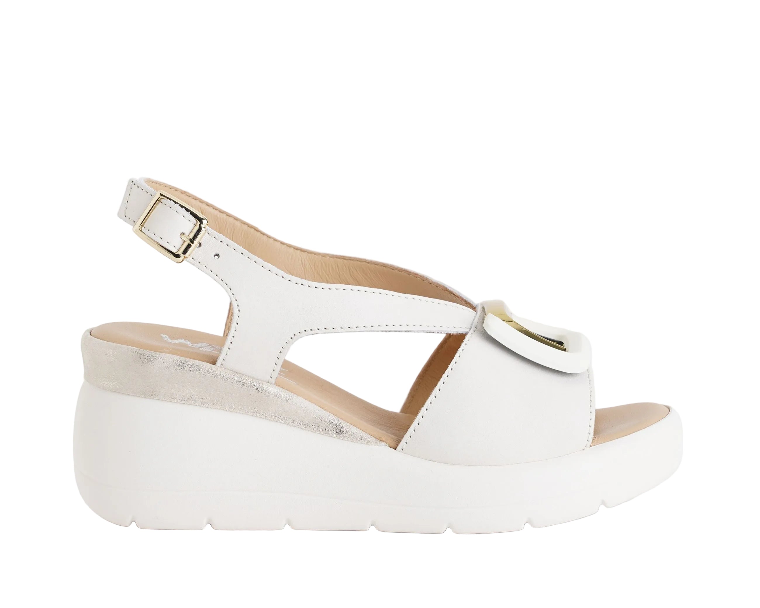 Sandalo con zeppa MELLUSO 019272 Bianco
