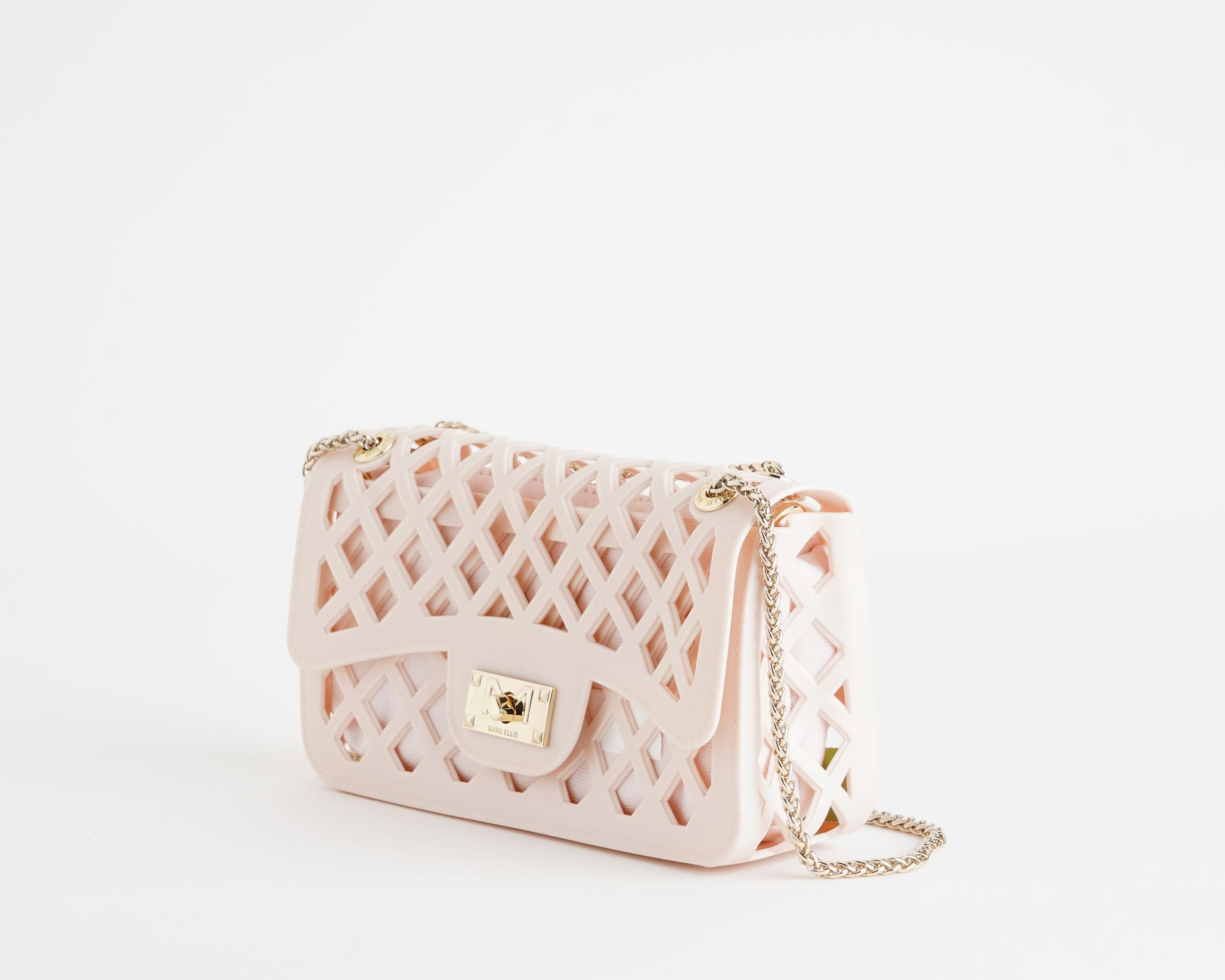 Borsa a spalla Marc Ellis Flat Basket Donna Light Rose Light Gold – Vista laterale