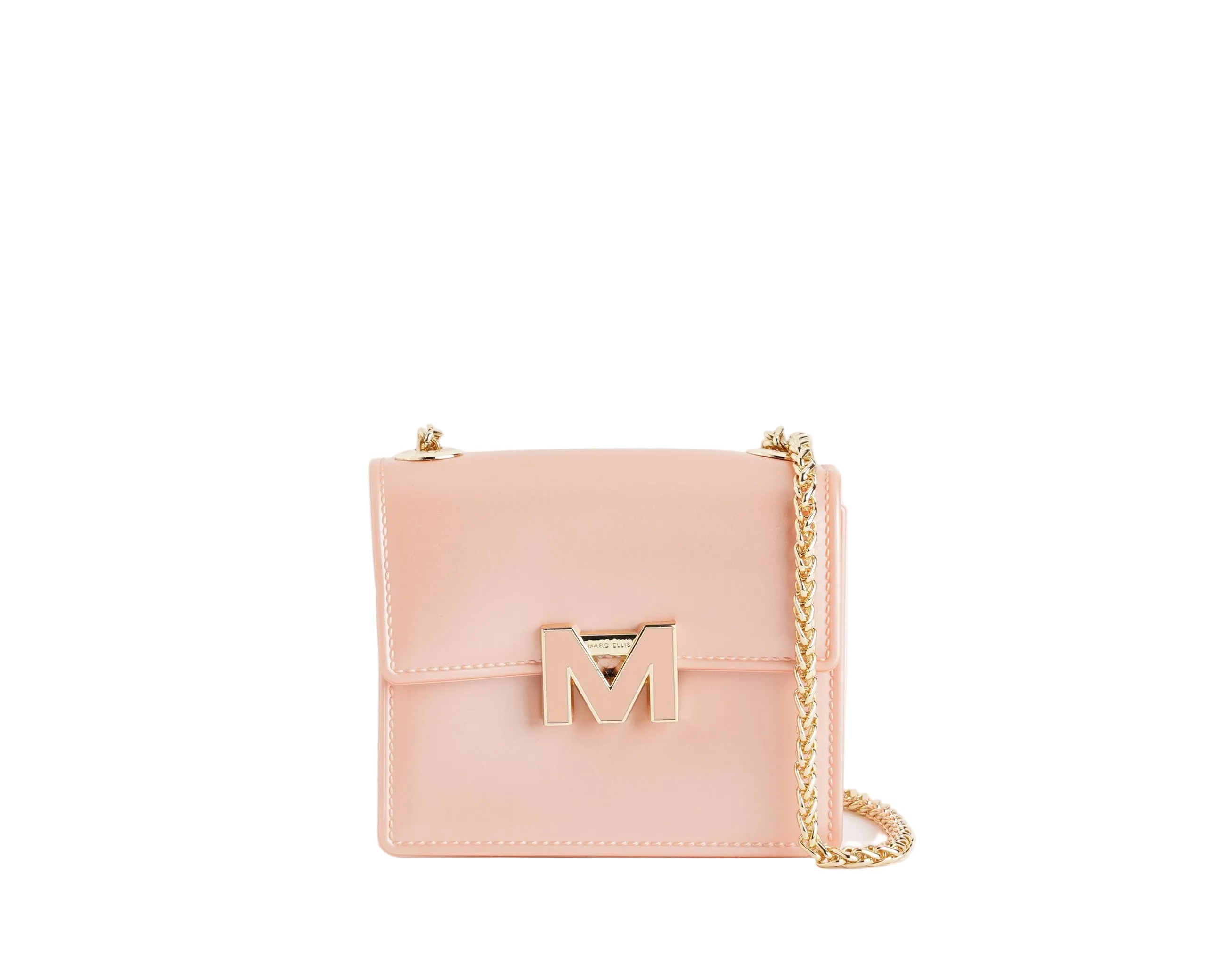 Borsa a spalla Marc Ellis Supermee S Donna Coral Sand Light Gold – Vista frontale