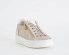 IGI&CO 1144544 sneakers donna pelle laminata scamosciata zip laterale colore Platino
