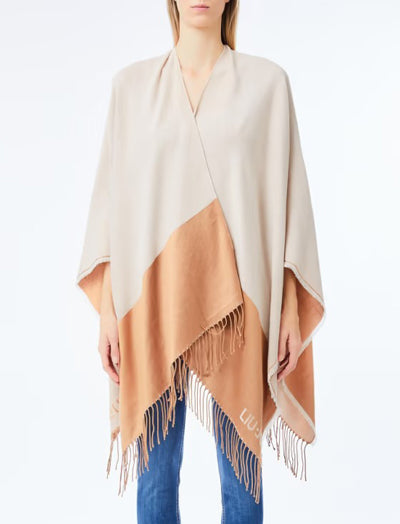 Poncho Oval Monogram LIU JO 2F5031 T0300 Donna