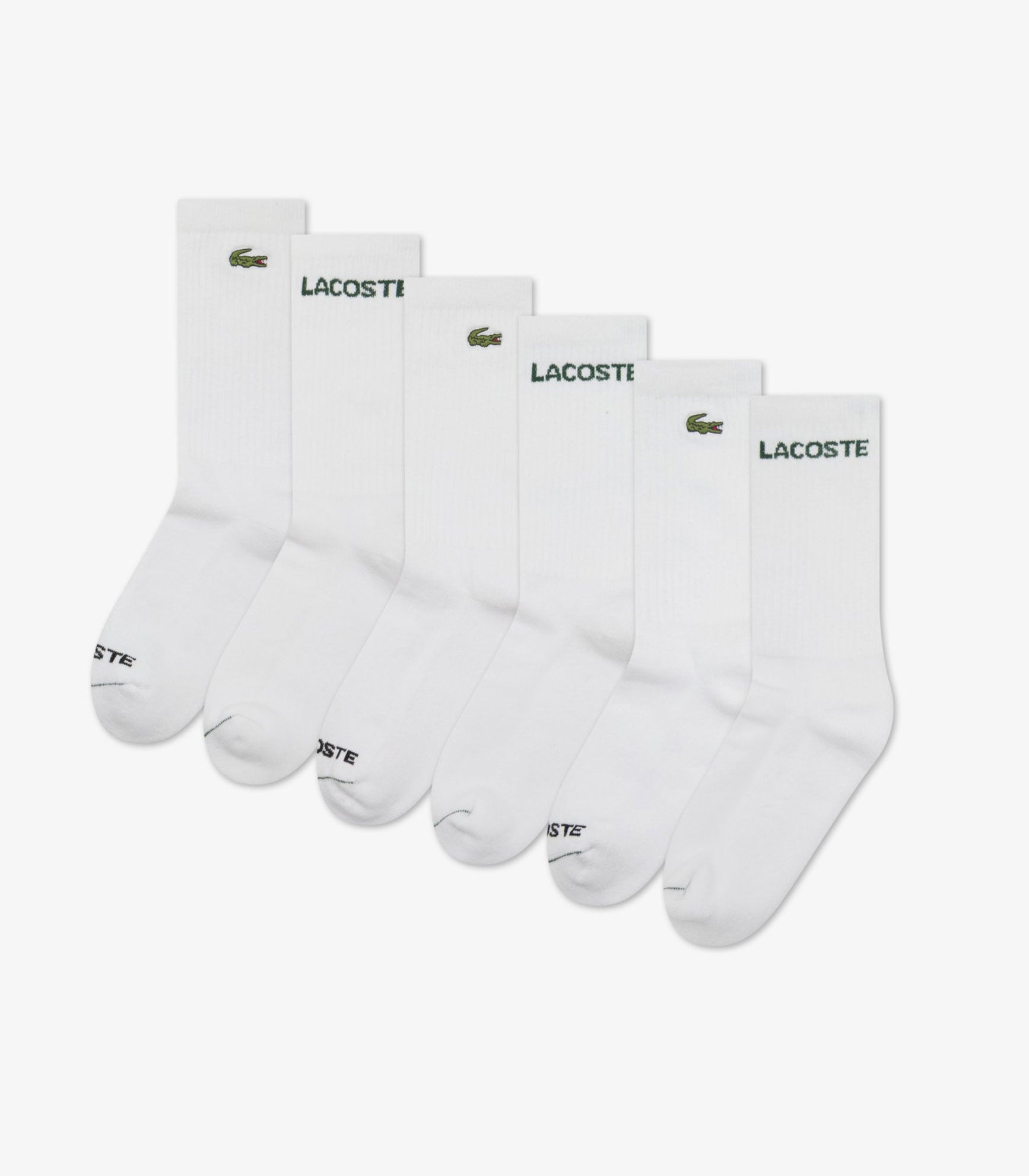 Calzini Lacoste Lchn 6Pk Crew Cotton Sock B46511-W8L Unisex Bambino