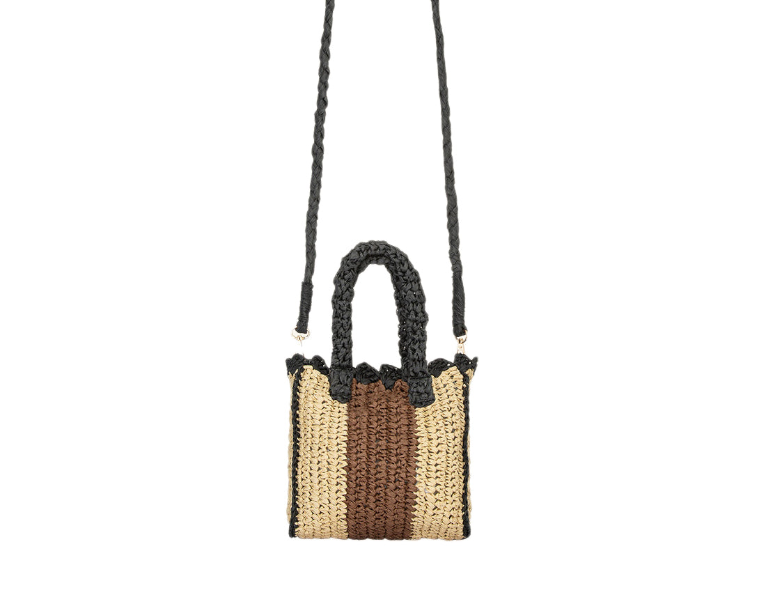 Mini Bag Me Fui SW0080BG in rafia Beige Donna