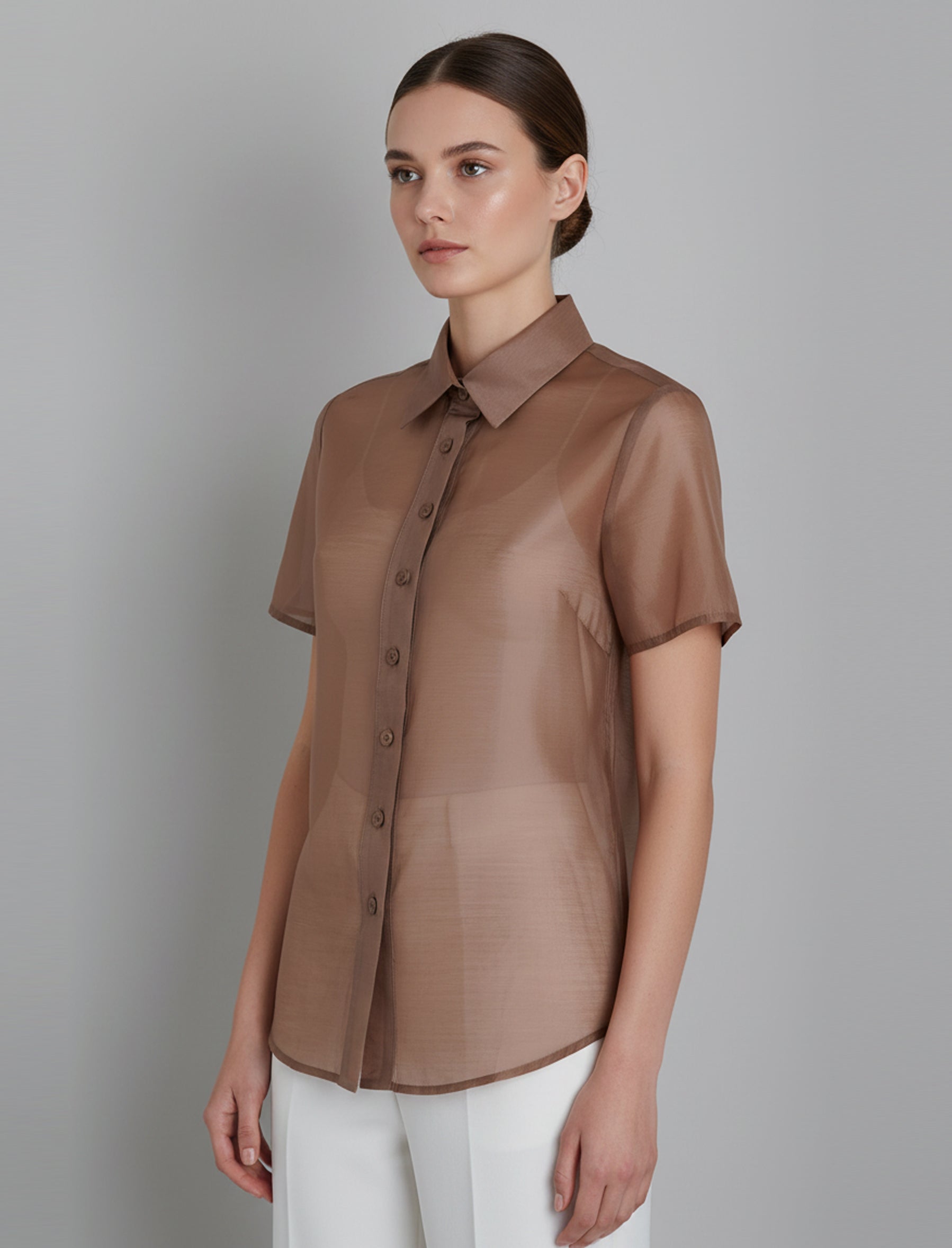 Camicia Anonyme Tencel Summer Shirt P16SB239 Nut