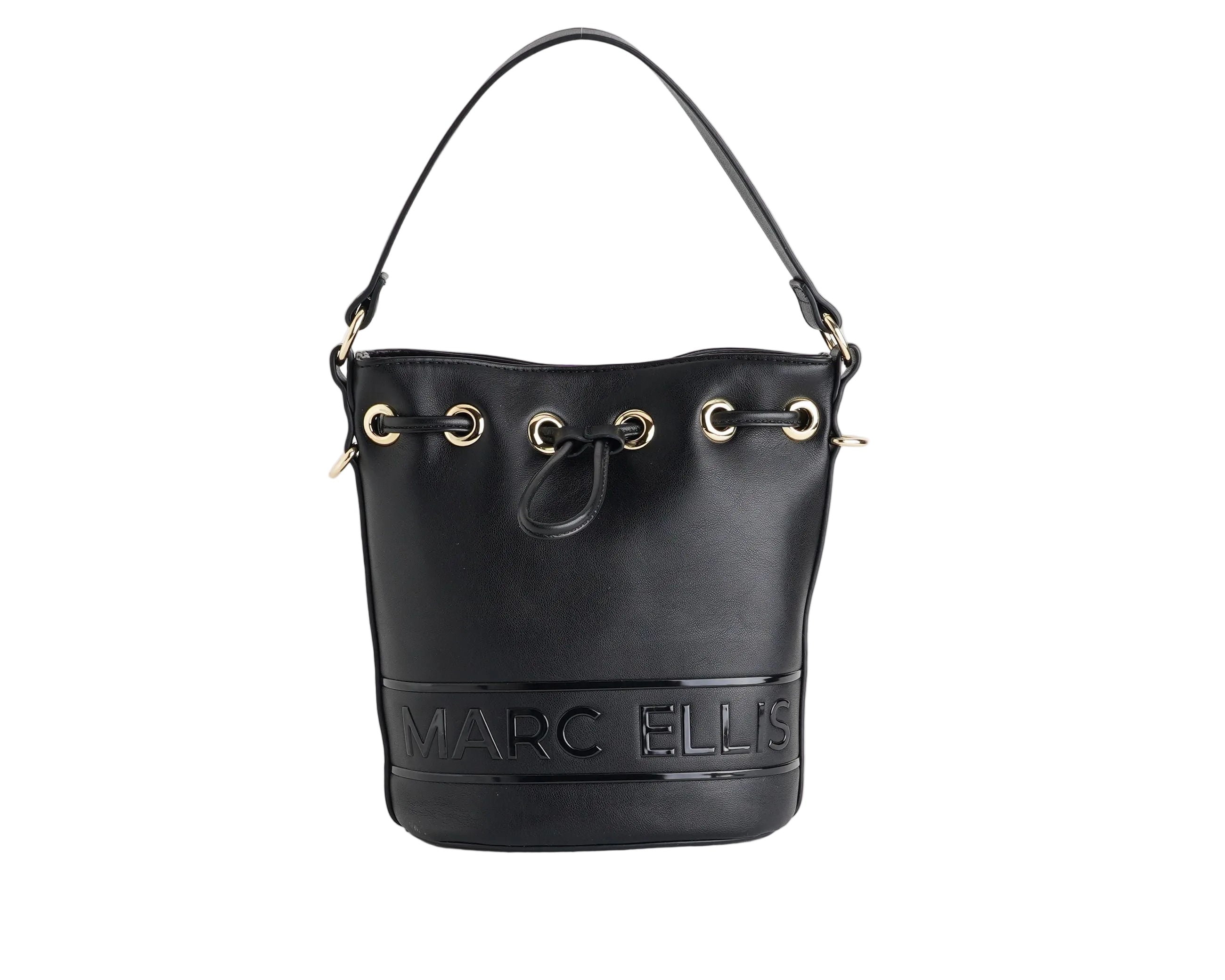 Borsa a secchiello Marc Ellis Dakota ML Donna Black – Vista frontale