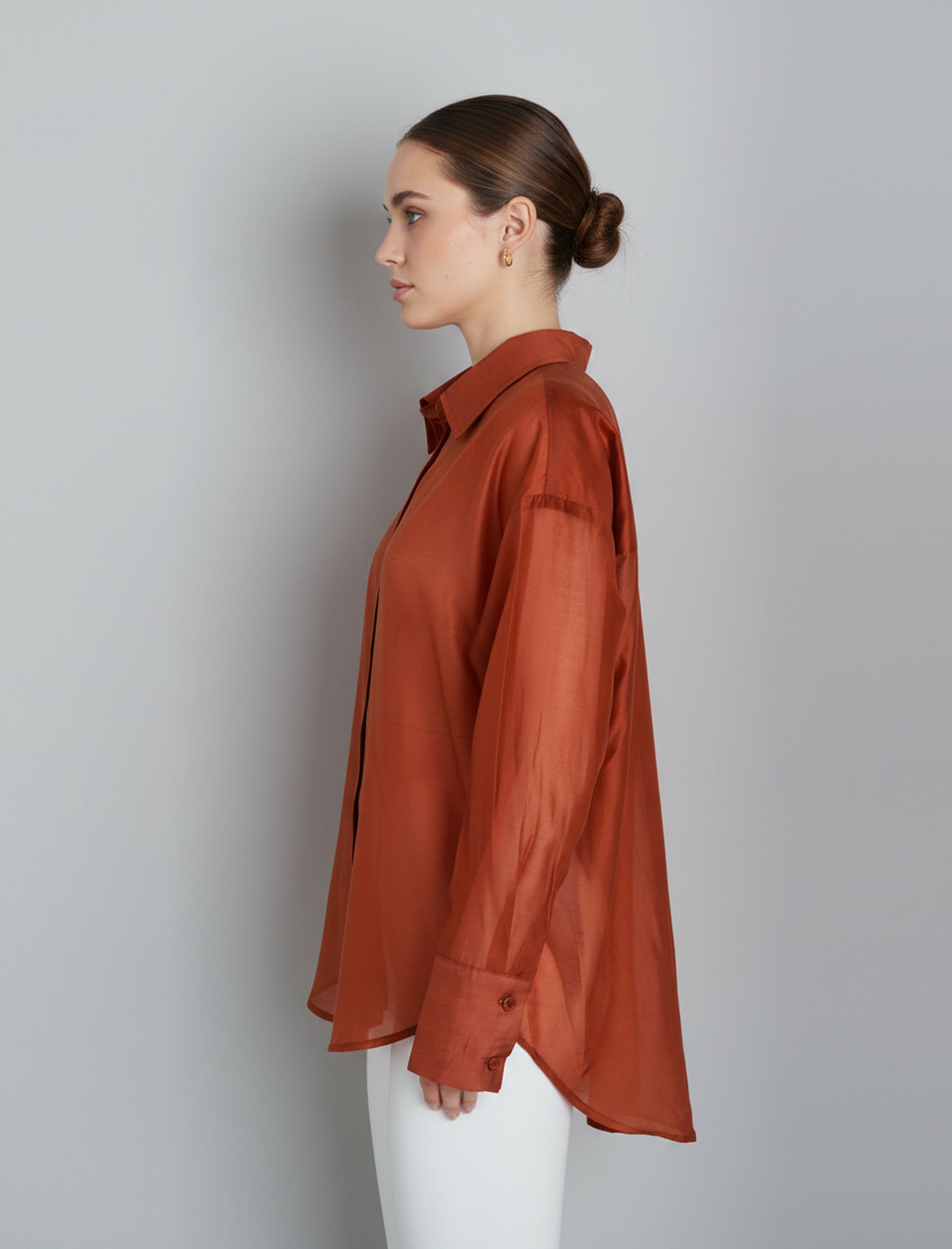 Camicia Anonyme Tencel Summer Shirt P26SB238 Brick