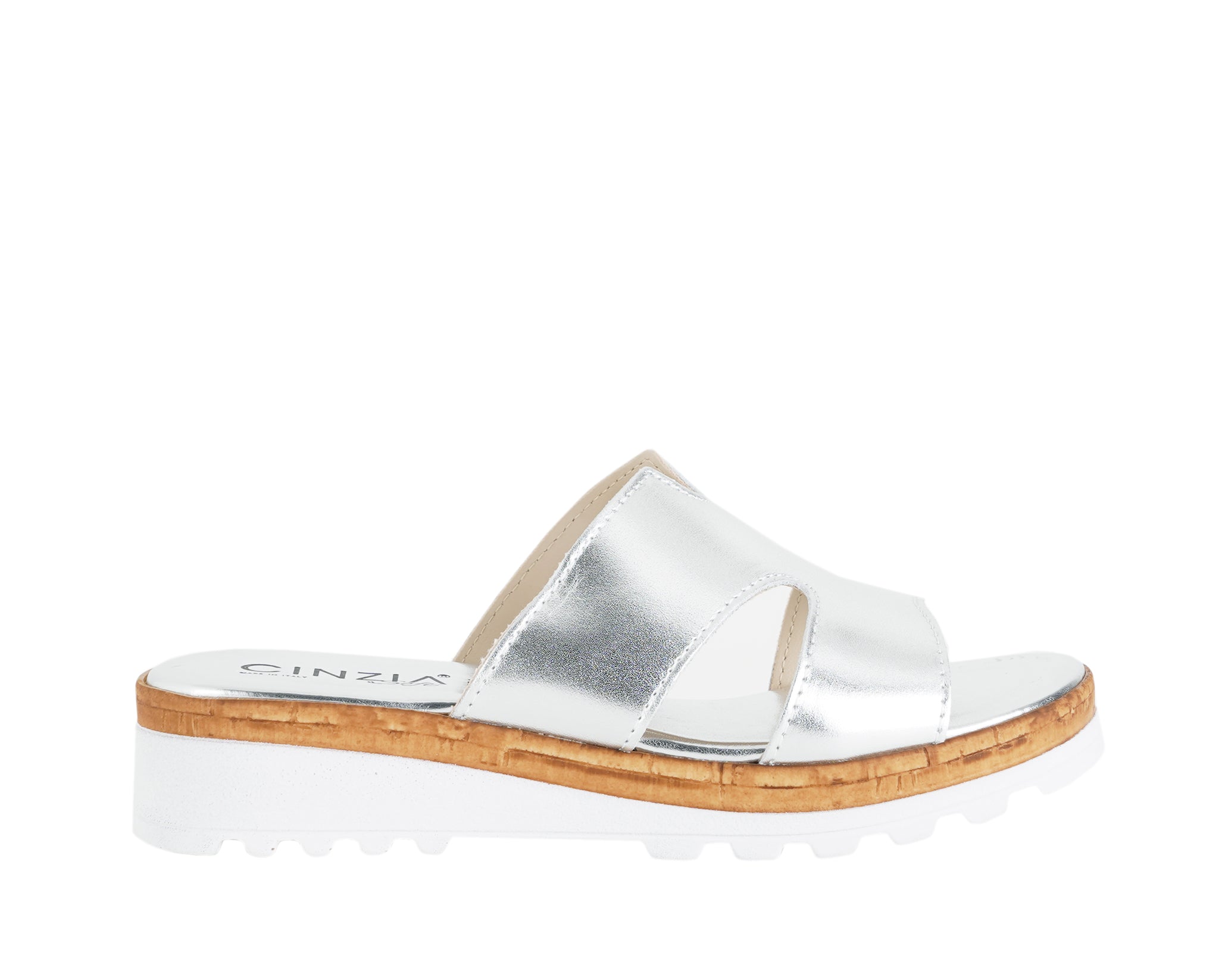 Sandalo Slip-On con zeppa IAF23226-L Argento Donna
