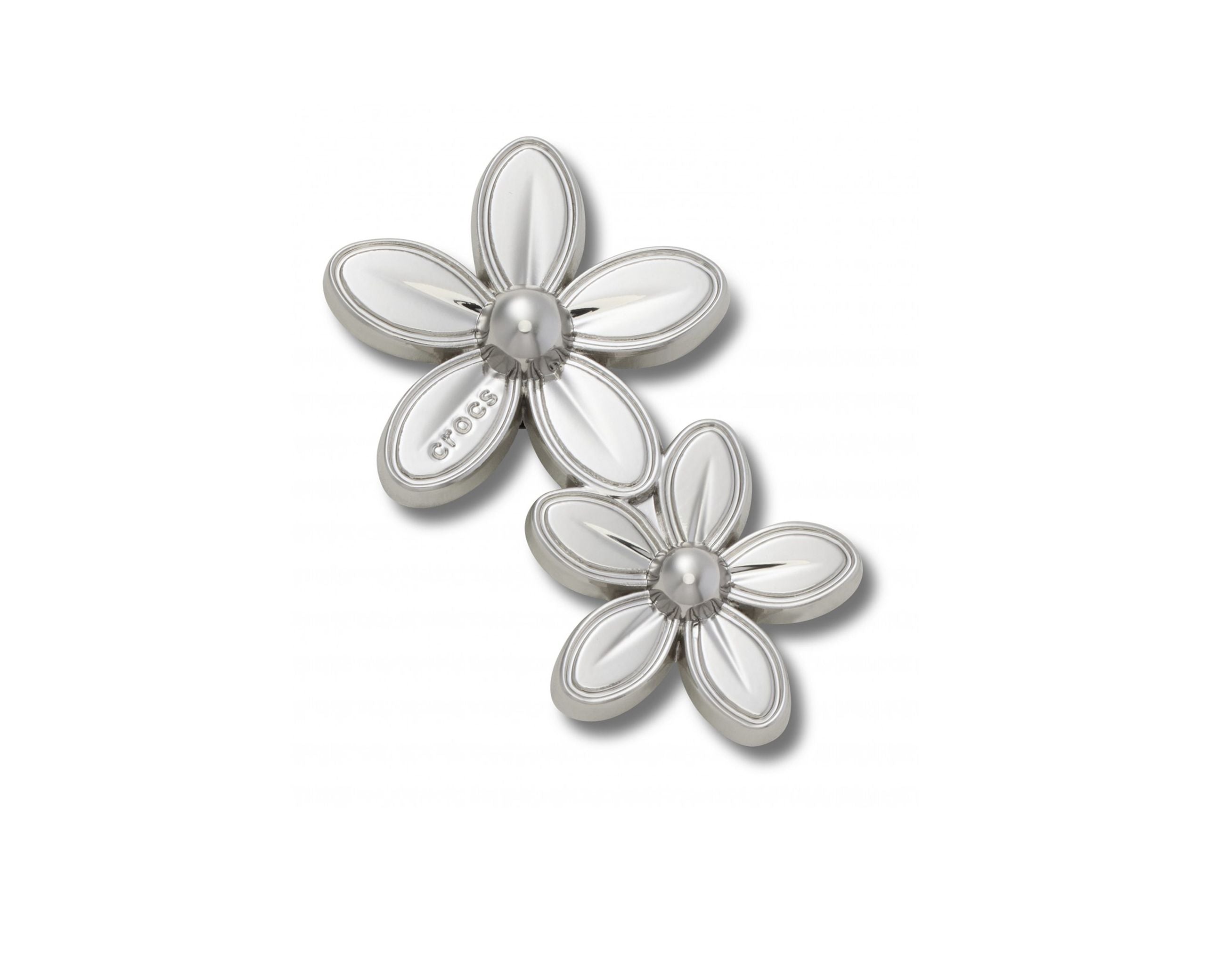Charms Crocs Double Flower Cluster CR.6230 JIB Silver Unisex Uomo Donna