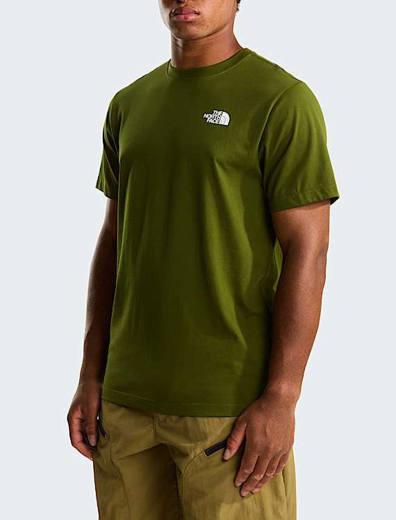 THE NORTH FACE NF0A8GV2BRI1 T-Shirt NSE Box Regular colore Verde (Woodland Green)

