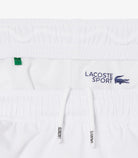 Shorts Lacoste GJ0829 bianco unisex bambino - taffetà a rombi, vita elasticizzata, tasche laterali, taglie 8A-16A