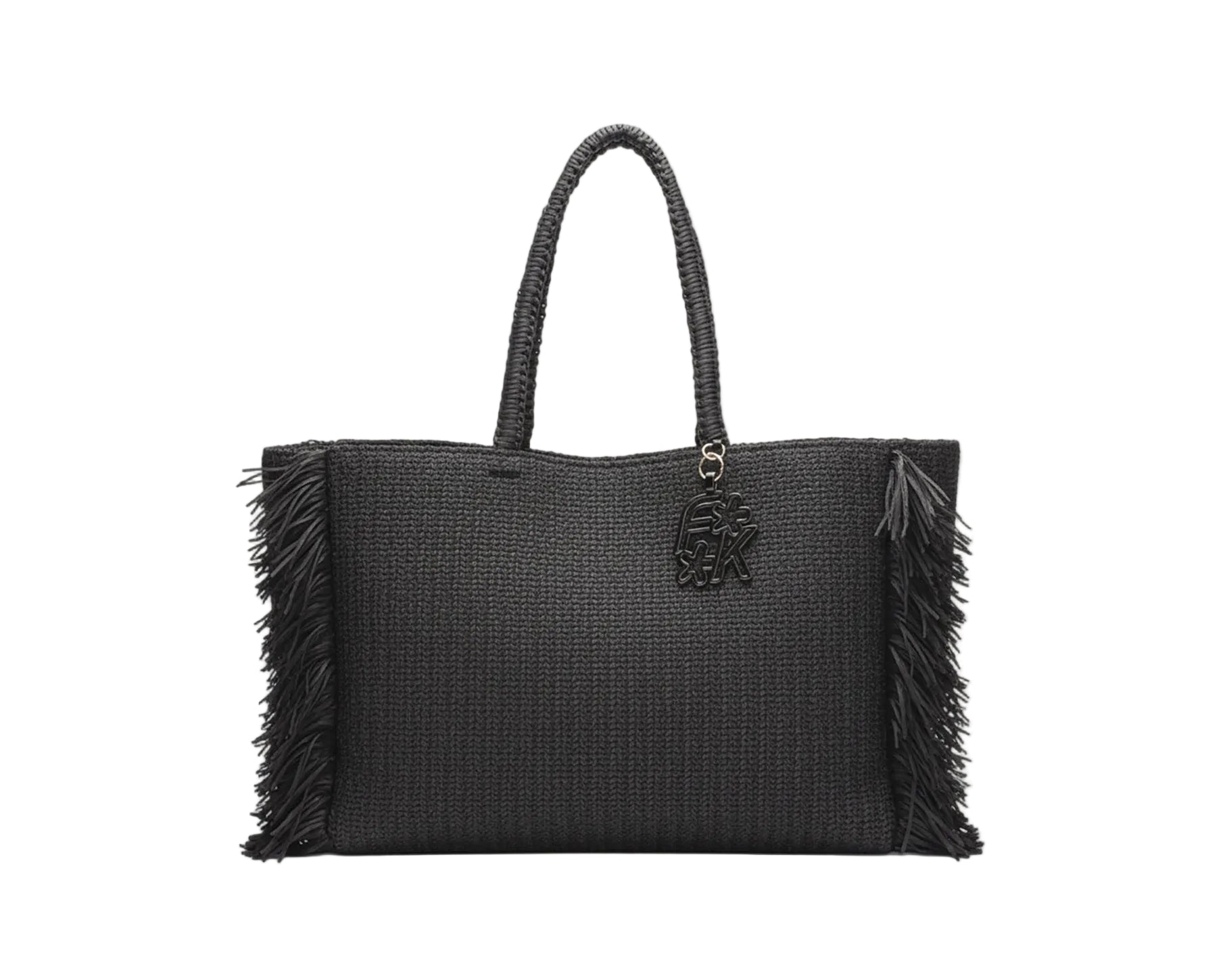 Maxi Bag in paglia F**k FA26-SW0040BK Nero Donna