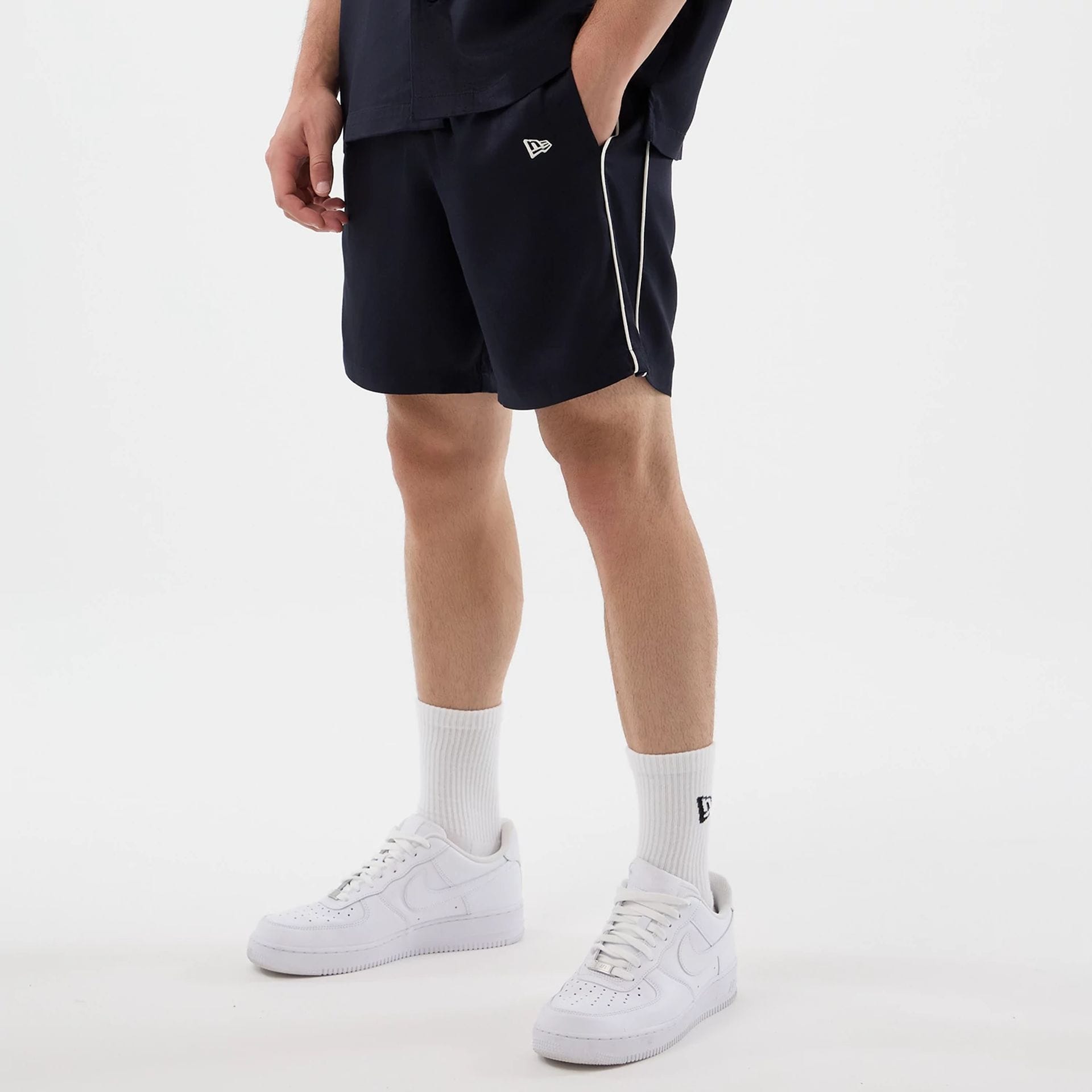 Pantaloncini New Era 60856143 uomo colore blu navy Navy (410)