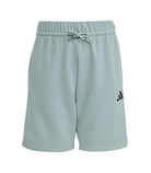 Adidas Shorts Slogan KG5194 Tactile Green – shorts bambino distesi, vista completa