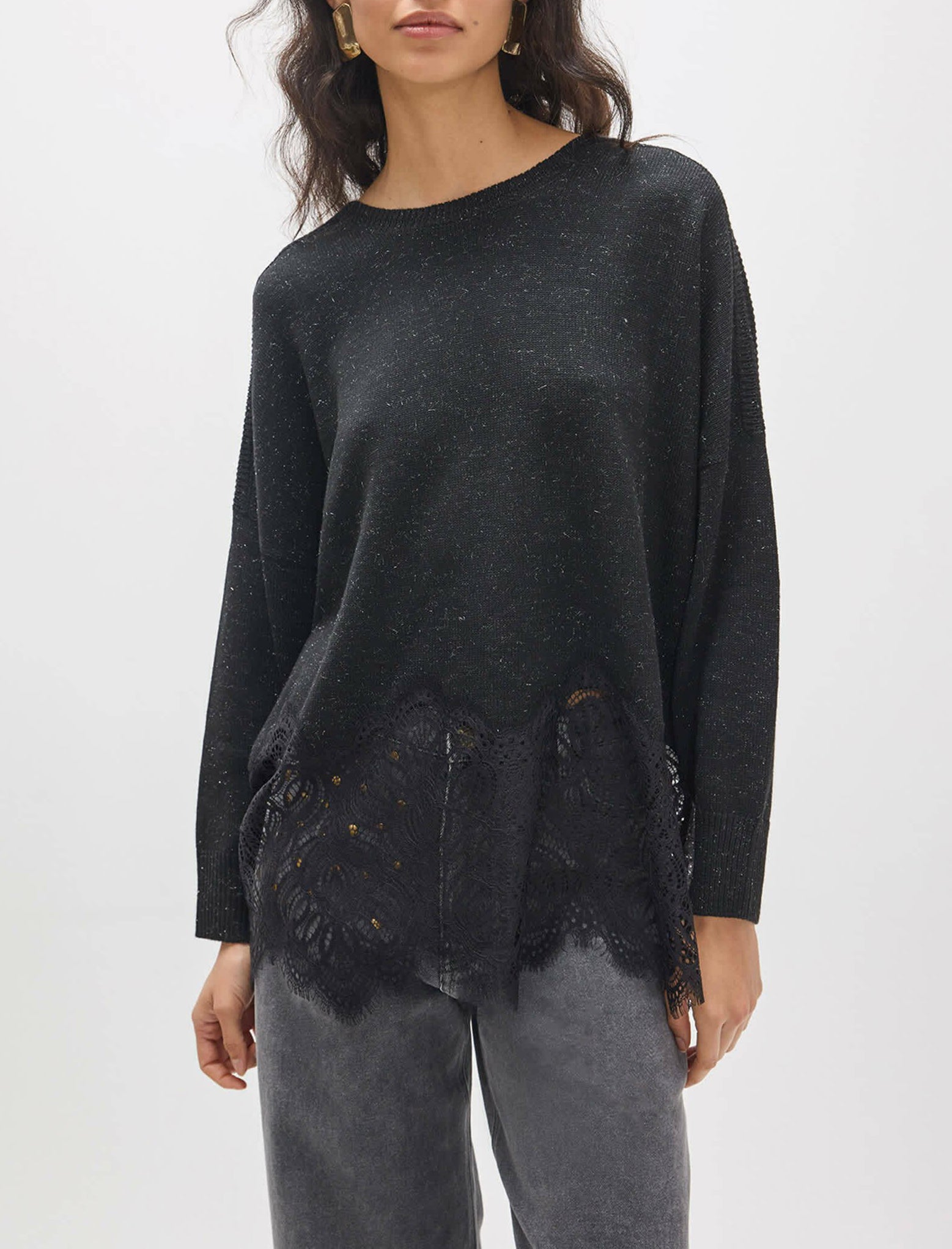 Maglione oversize Lola Casademunt MF2611010 00N Nero Donna