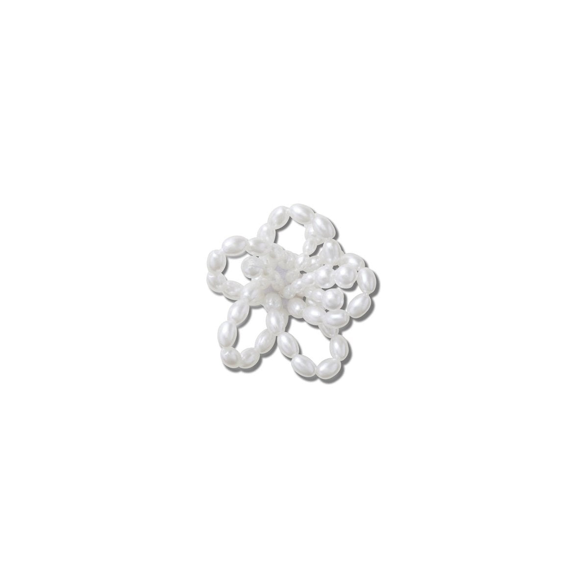 Jibbitz Crocs White Pearl Beaded Floral CR.5436 JIB bianco perla multicolore - Charm floreale accessori scarpe Crocs unisex