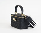 Borsa a mano Marc Ellis Flat Sunkiss Donna Black Light Gold - Vista laterale