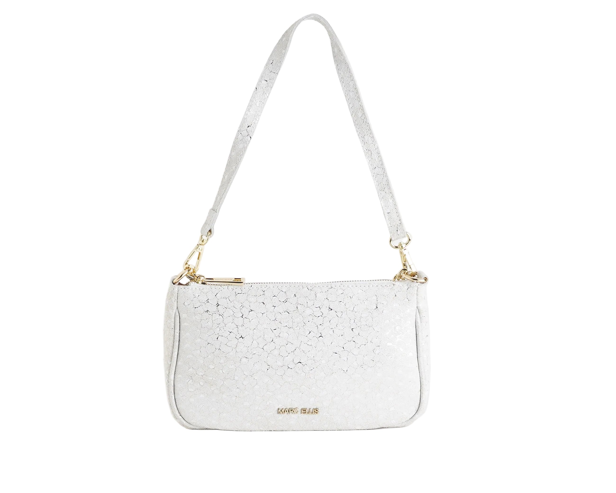 Borsa a spalla Marc Ellis Amber Kc Off Blanc/Gold