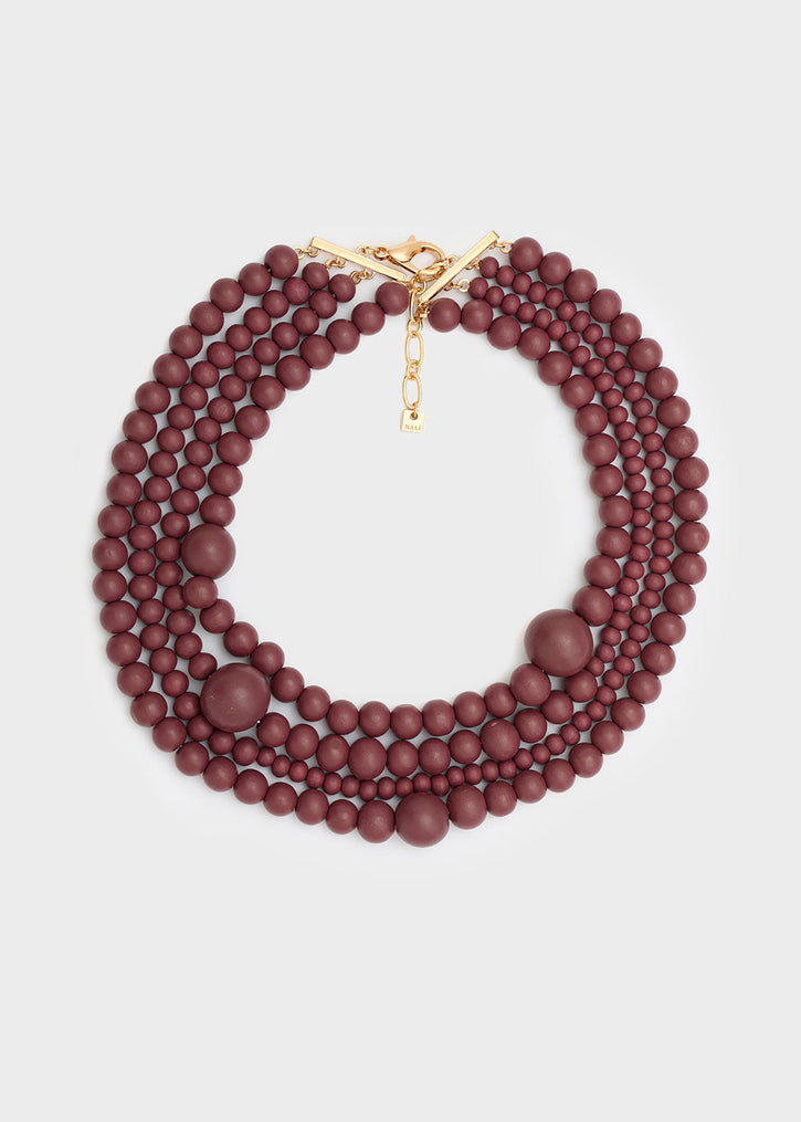Collana NALI' Uma Multifilo Perle ABCL0372 Vino Donna