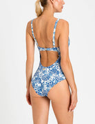 Costume Intero Twinset 261LMMD00 Bianco/Blu 