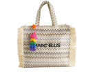 Borsa a mano Marc Ellis Buby S.Claire L Donna – Multicolor Natural – vista frontale, borsa strutturata con manici rigidi e dettagli logati

