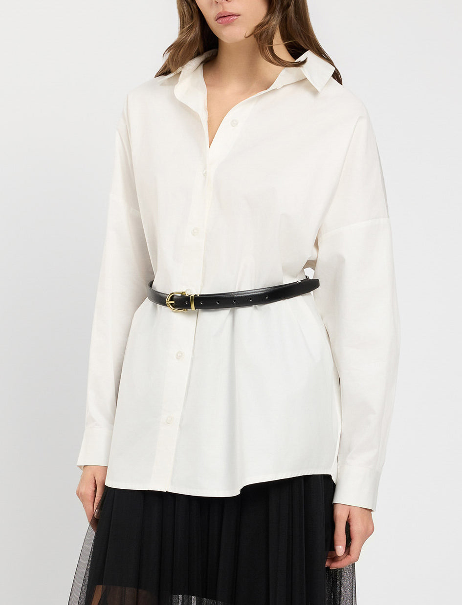 Camicia in popeline Twinset 262LI2APP Off White donna