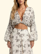 F**K FK26-SW0416X36 crop top manica lunga Fantasia