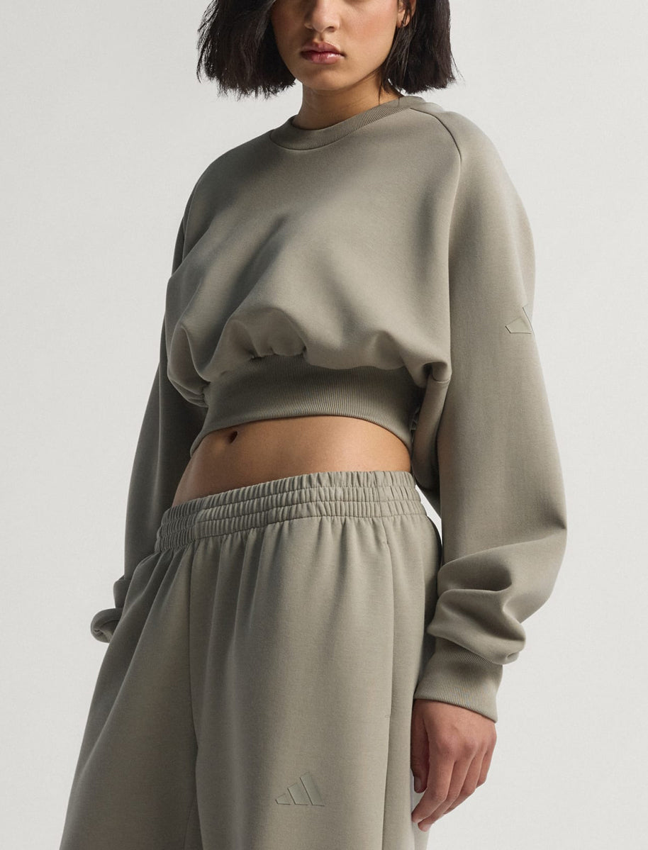 Felpa ADIDAS Soft Lux Loose JW5070 Silver Pebble Donna