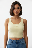 Canotta Cropped Vicolo RAB0099 Giallo