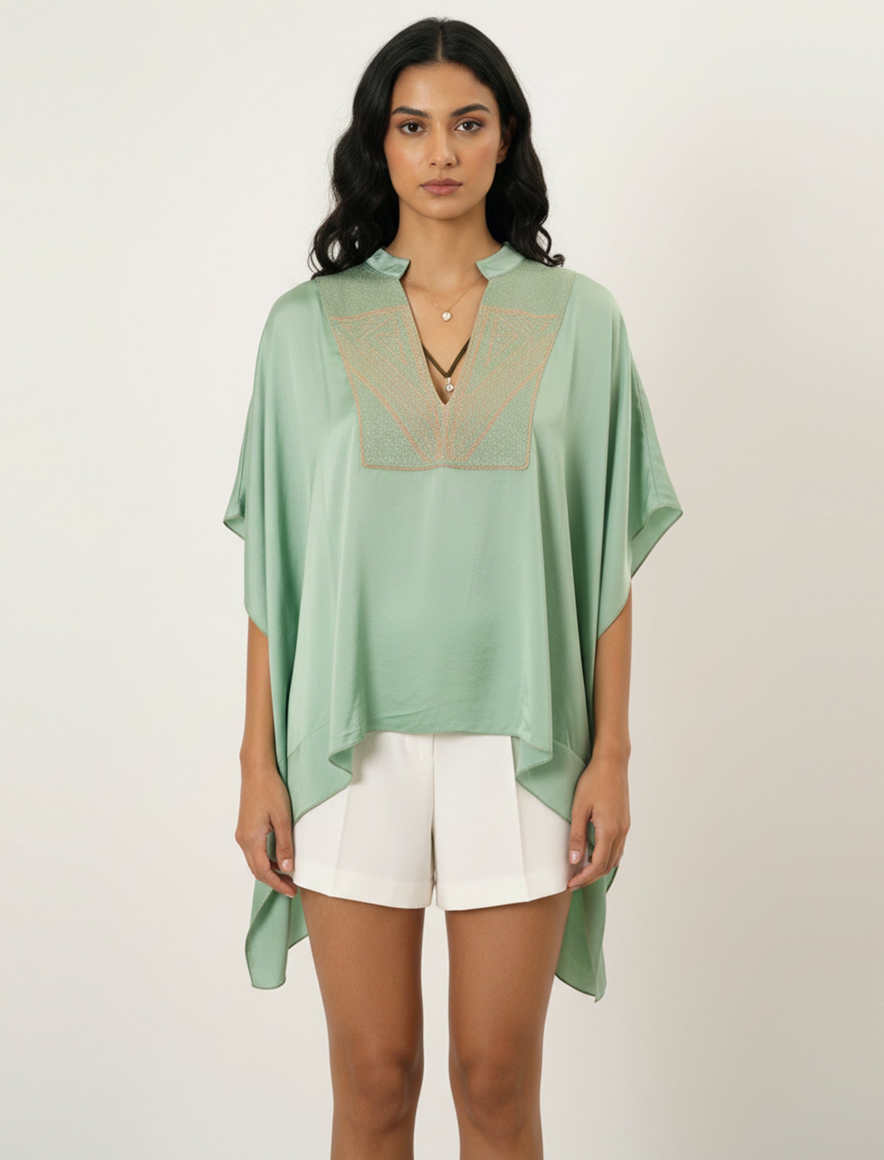 Blusa tunica Aggel SS61101KF Aloe Donna