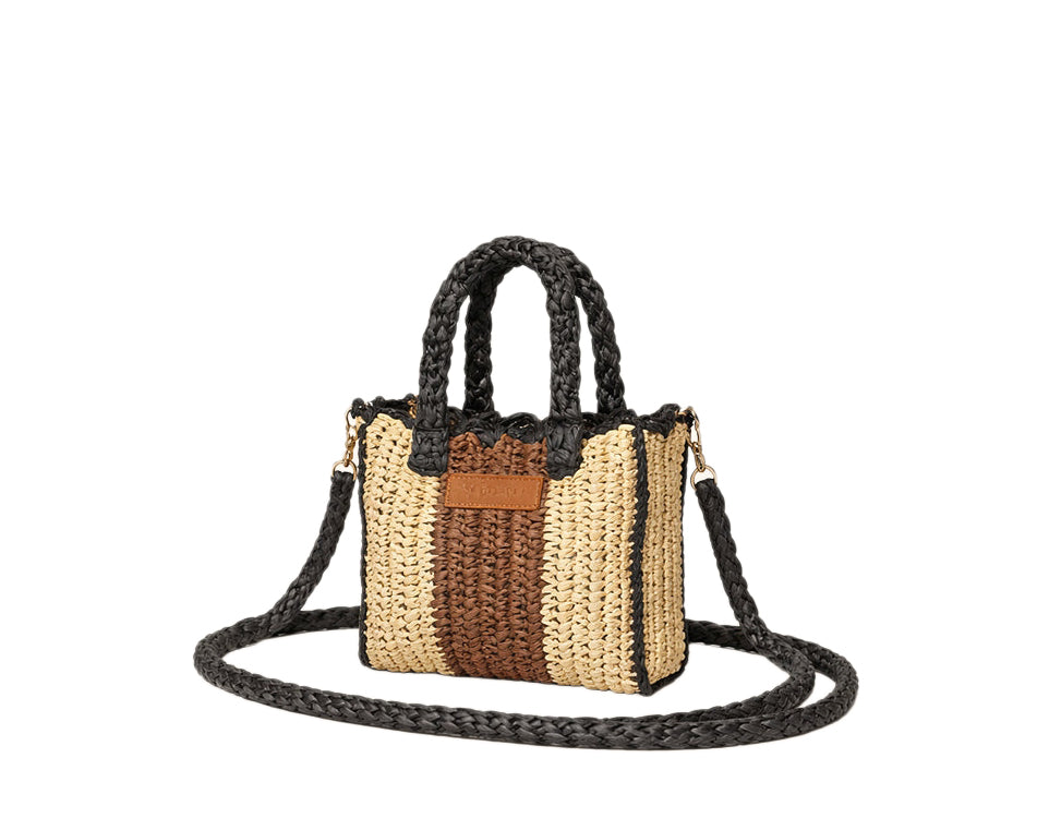 Mini Bag Me Fui SW0080BG in rafia Beige Donna