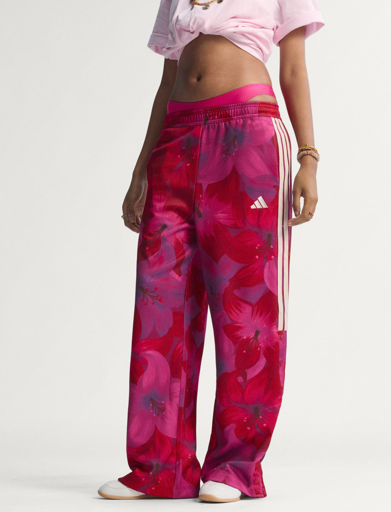 Pantalone Adidas x Farm Rio House of Tiro KD4632 Bahia Magenta Donna