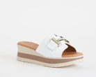 `Sandali slip-on con zeppa Oh My Sandals 5980 Blanco Donna`