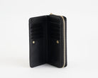 Portafoglio Marc Ellis Ivy Studs nero da donna in similpelle con borchie, chiusura zip, 8 slot portacarte, 9x16x3 cm
