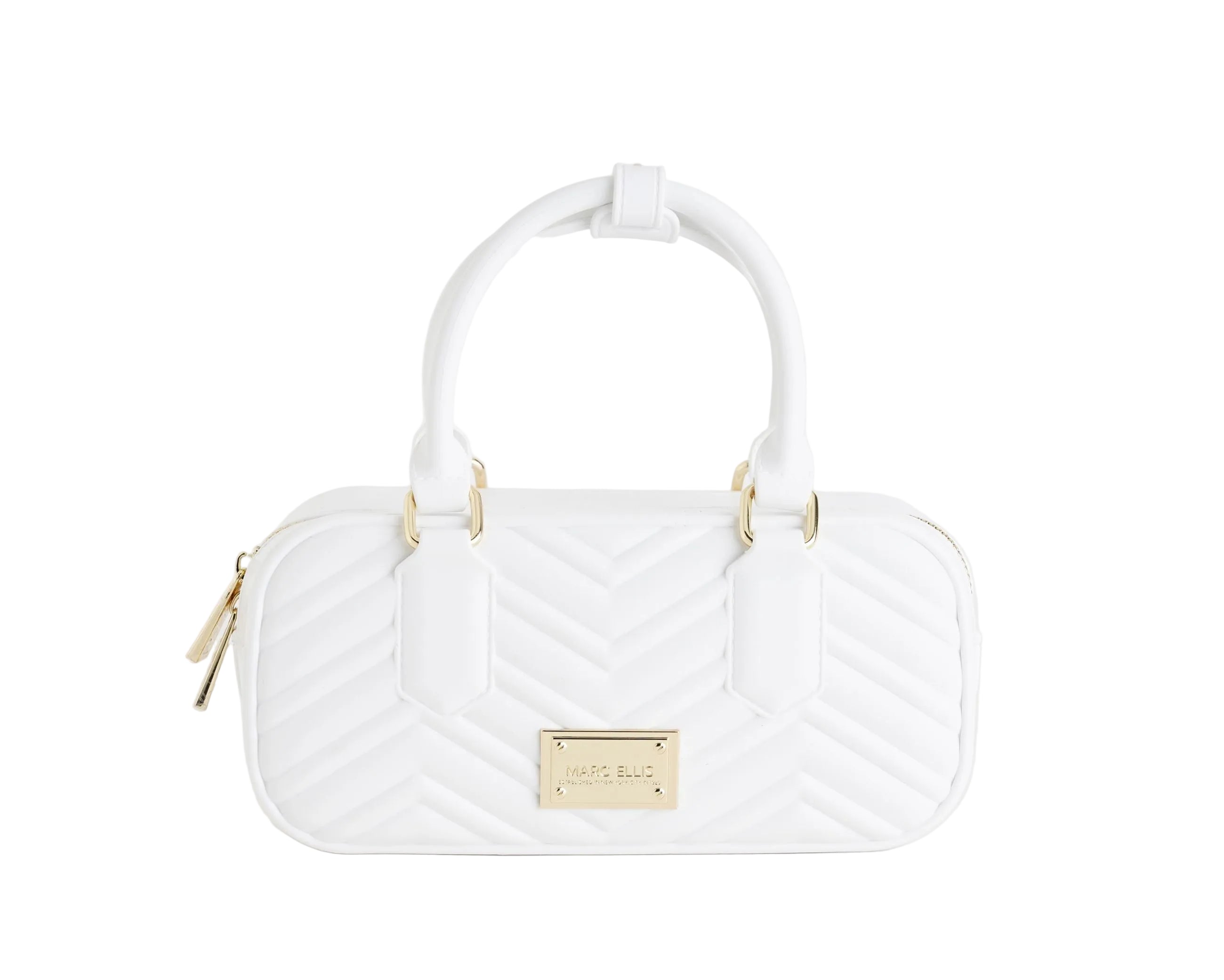 Borsa a mano Marc Ellis Flat Soho 26 Donna Milk Light Gold - Vista frontale
