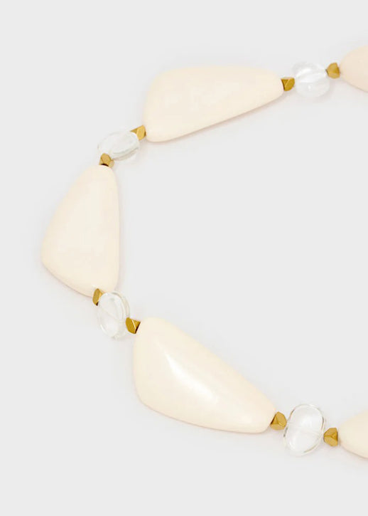 Collana Nalì Con Elementi Resina E Sfere EMCL1137 Bianco